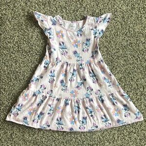Disney Minnie Mouse Floral Ruffle Sleeve Tiered Dress, Size 5T